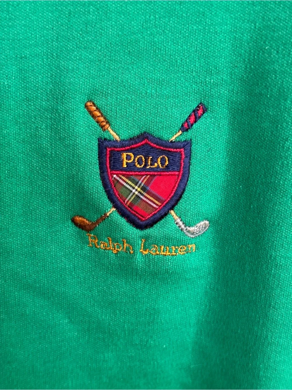 Ralph Lauren Men’s Polo Green Cotton Golf Shirt Sz L